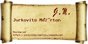 Jurkovits Márton névjegykártya